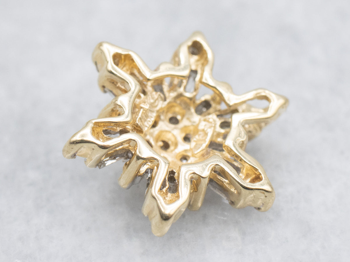 Diamond Cluster Snowflake Pendant