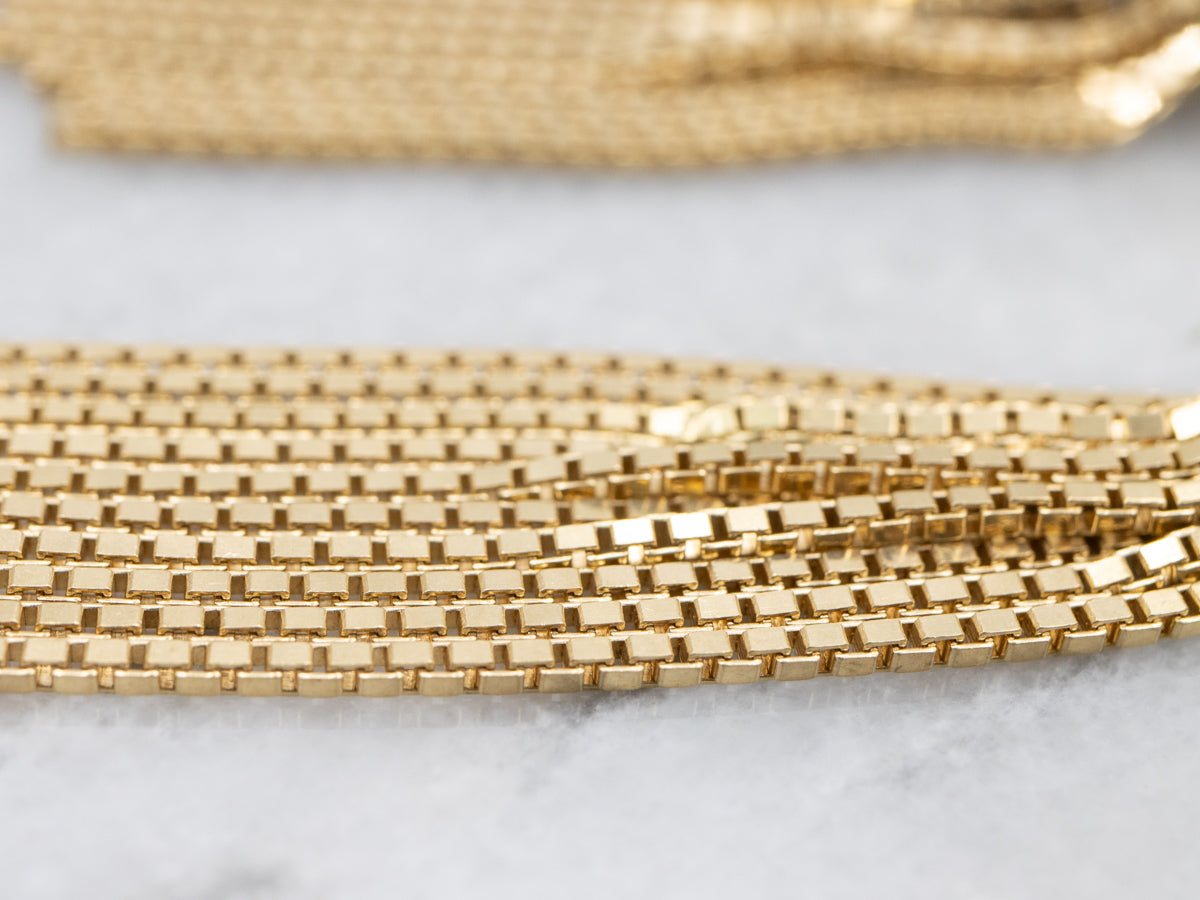 Vintage 18-Karat Gold Tassel Drop Earrings