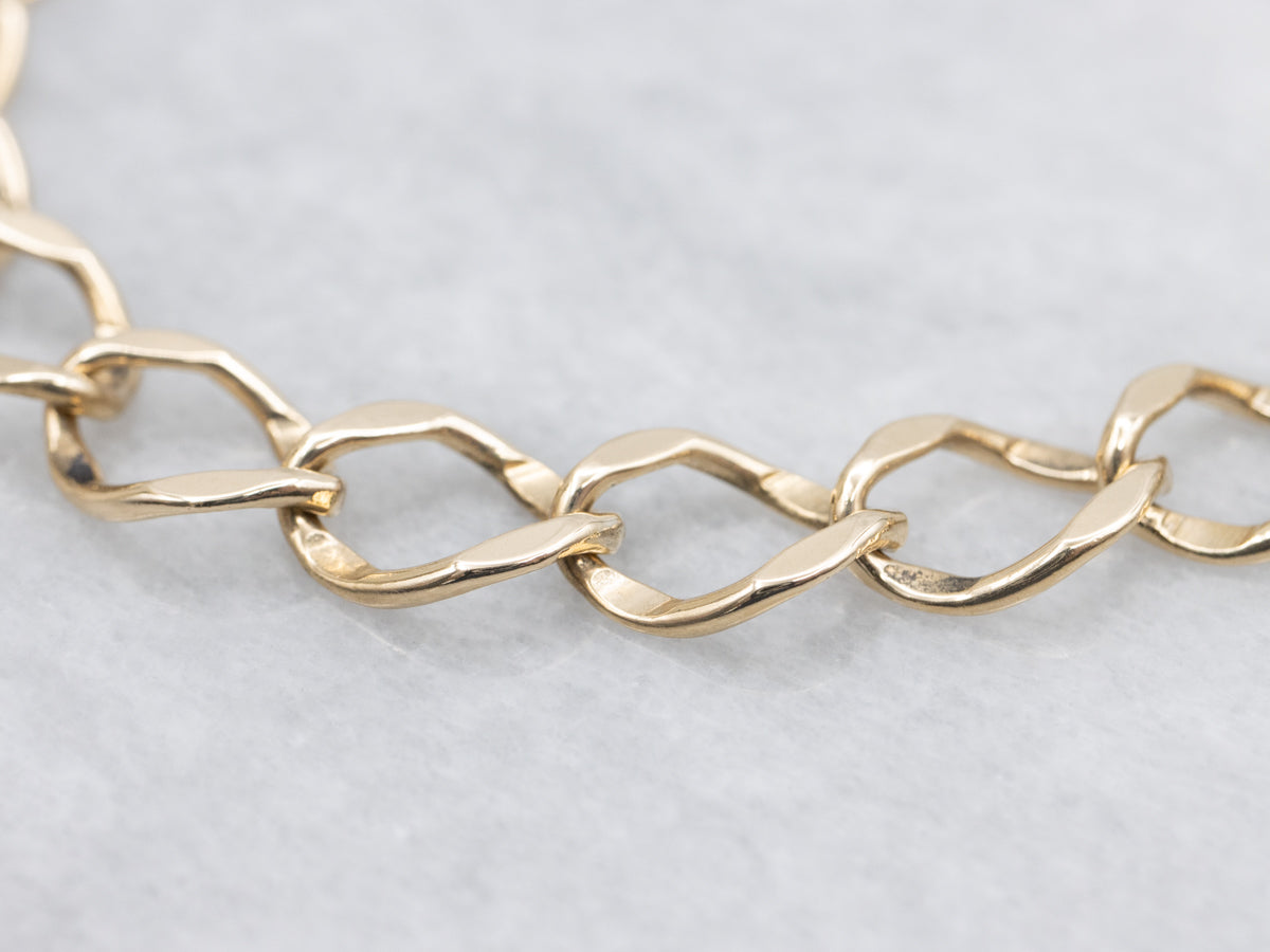 Industrial Style Gold Curb Link Bracelet