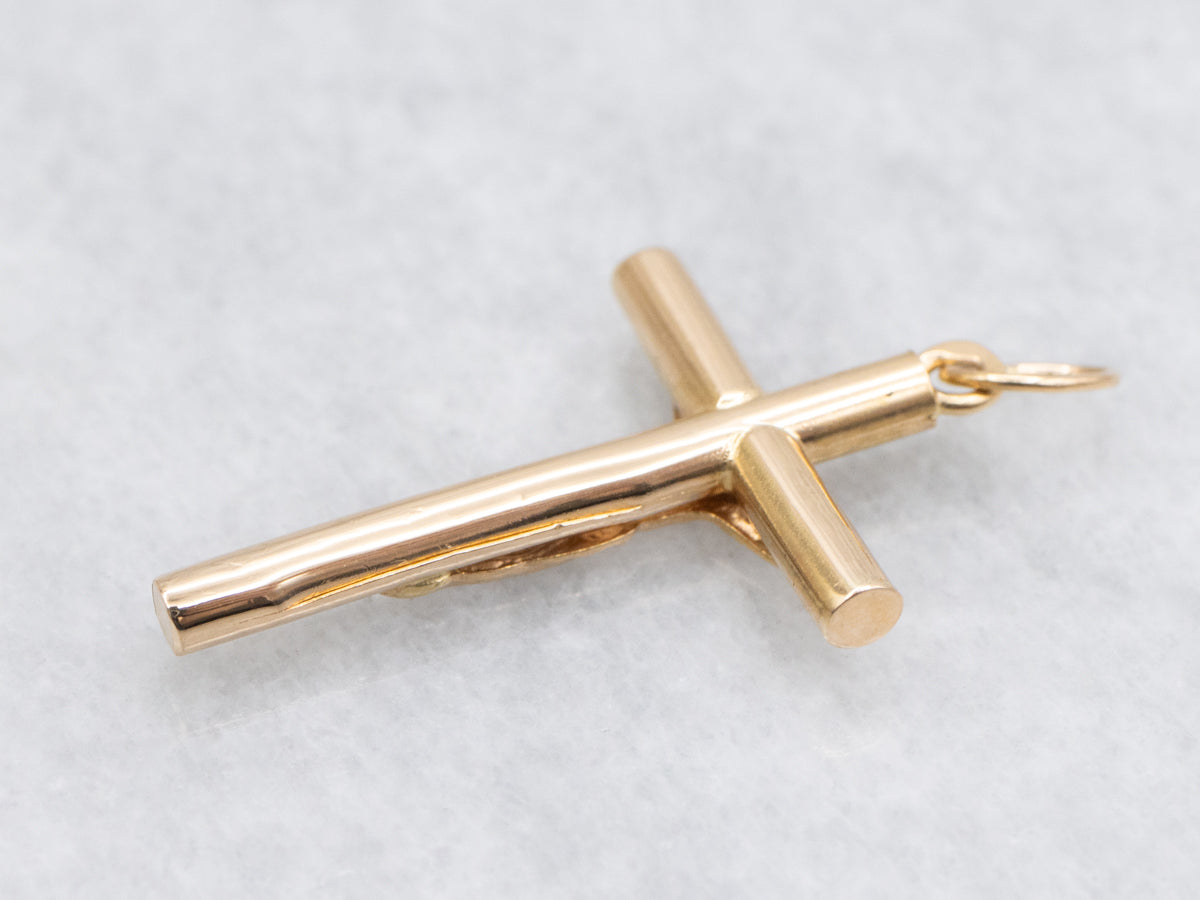 Yellow 800 Gold Crucifix Pendant