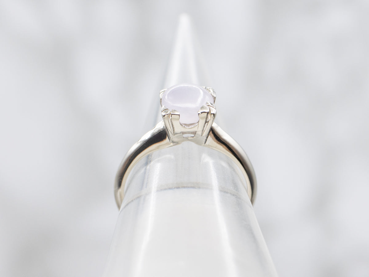 Lavender Star Sapphire Solitaire Ring