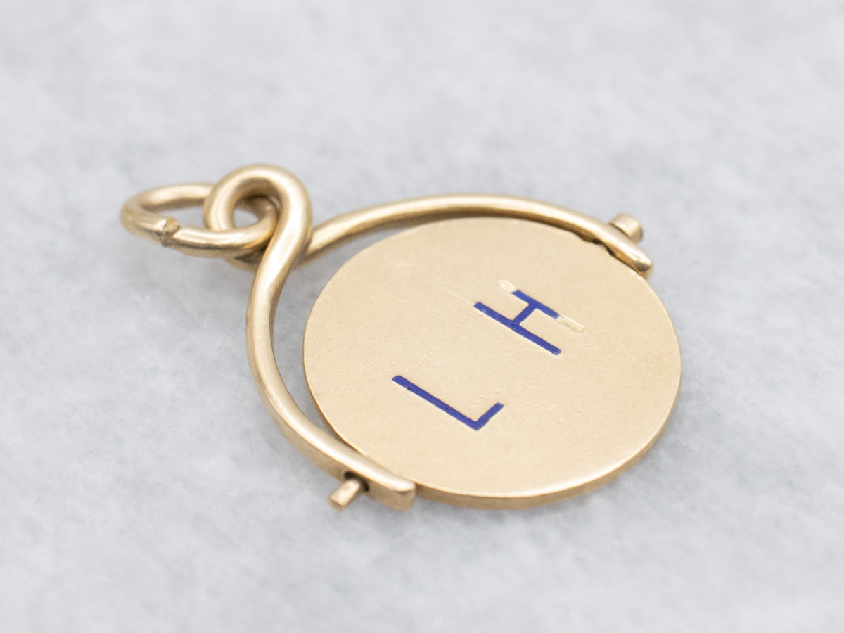 "Aloha" Spinning Disc Gold Pendant