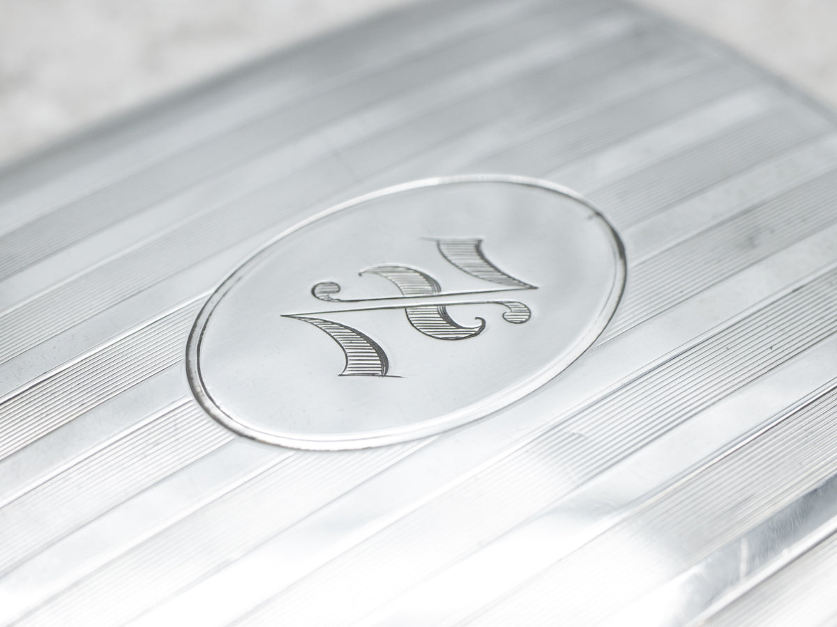 Vintage Sterling Silver Cigarette Case with "Z" Monogram