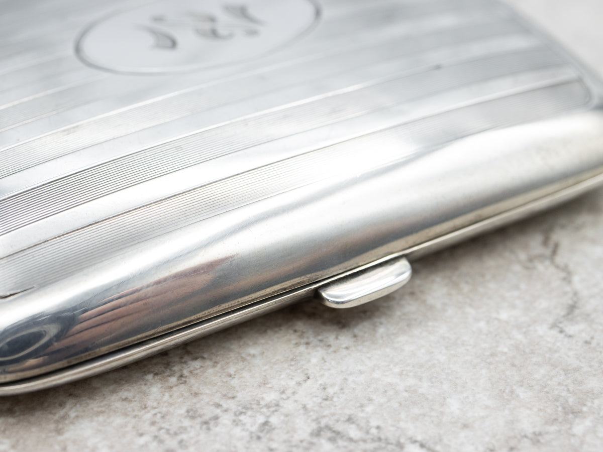 Vintage Sterling Silver Cigarette Case with "Z" Monogram