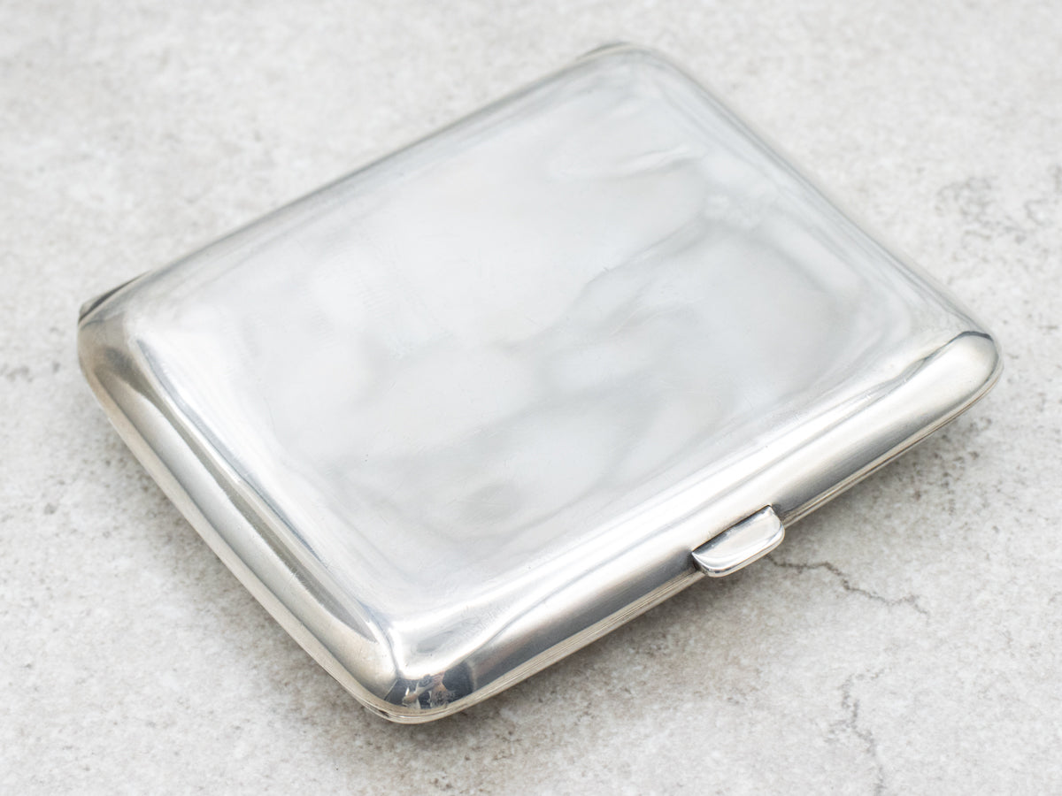 Vintage Sterling Silver Cigarette Case with "Z" Monogram