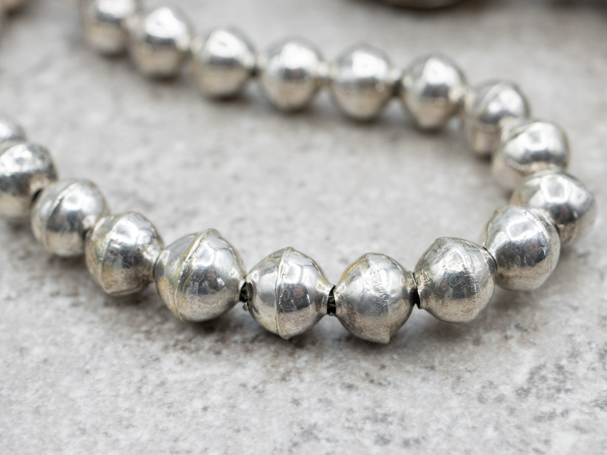 Stunning Native American Turquoise Squash Blossom Necklace with Fine American Turquoise