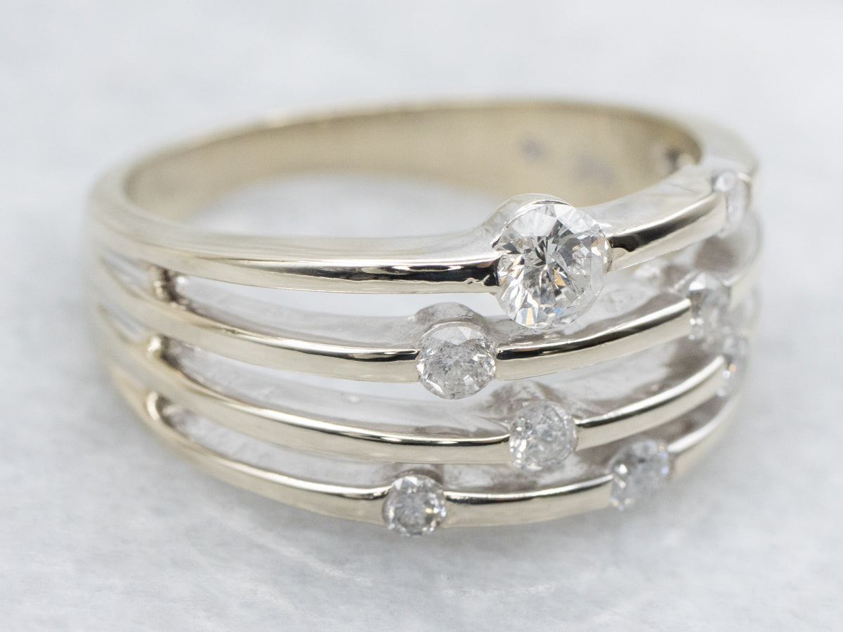 Modernist Abstract Diamond Stacking Band