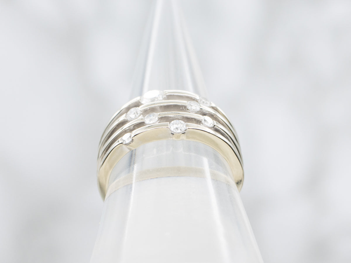 Modernist Abstract Diamond Stacking Band