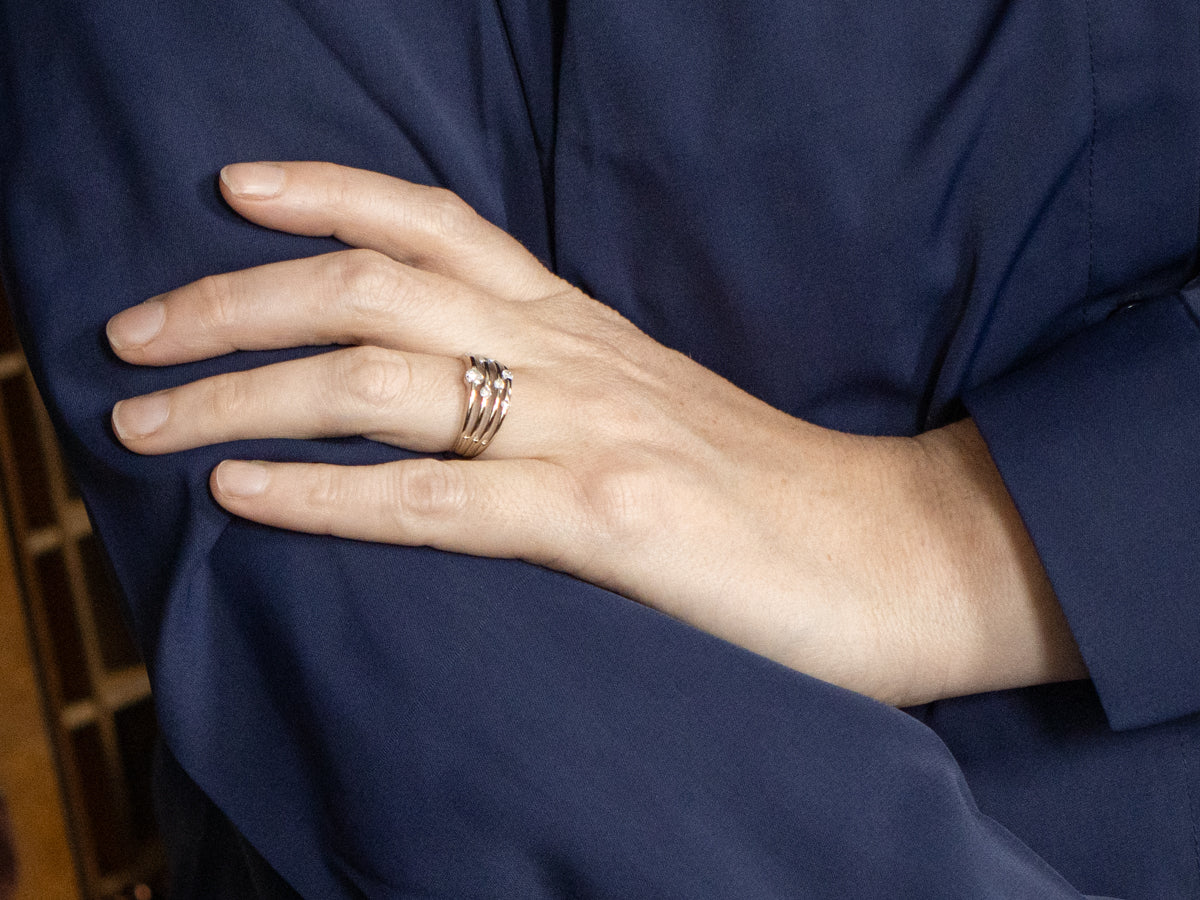 Modernist Abstract Diamond Stacking Band