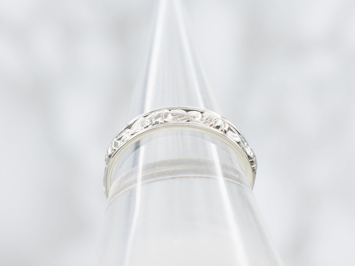 Vintage Jabel Pierced Floral Pattern Band