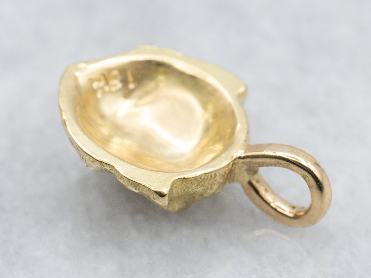 18-Karat Gold Monkey Face Charm Pendant