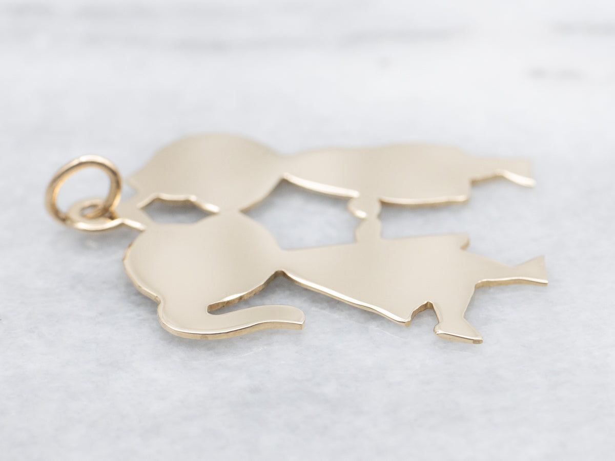 First Kiss Gold Silhouette Pendant