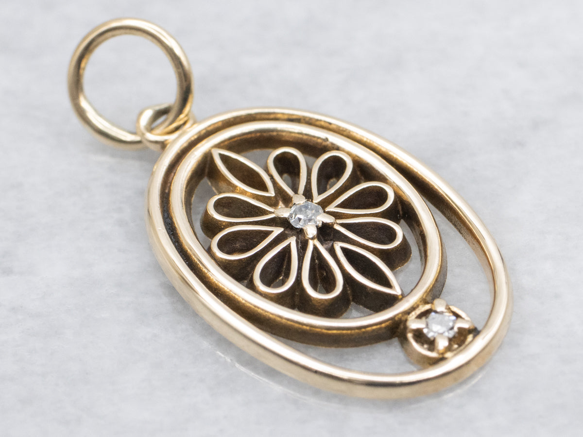 Vintage Gold and Diamond "Team Leader 1979" Avon Pendant