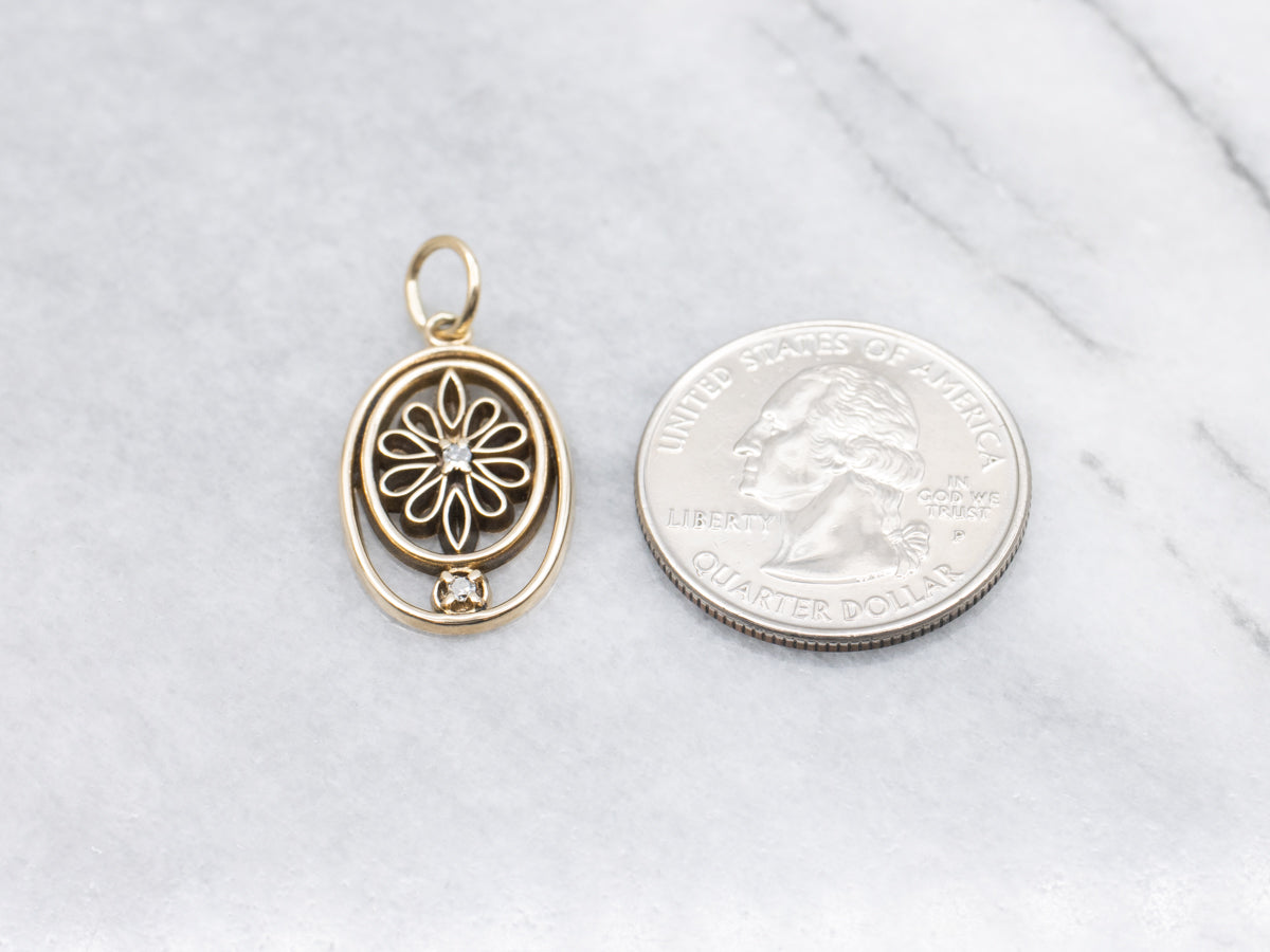 Vintage Gold and Diamond "Team Leader 1979" Avon Pendant