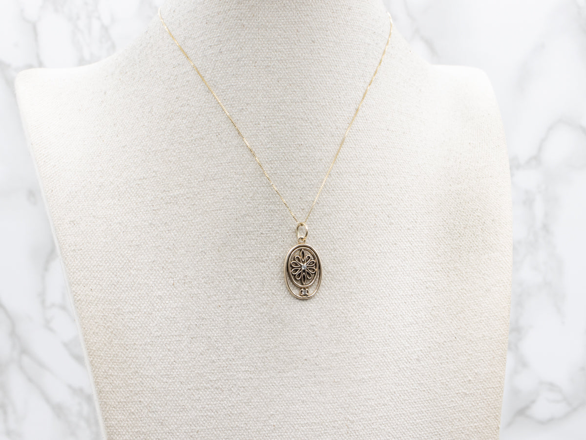 Vintage Gold and Diamond "Team Leader 1979" Avon Pendant