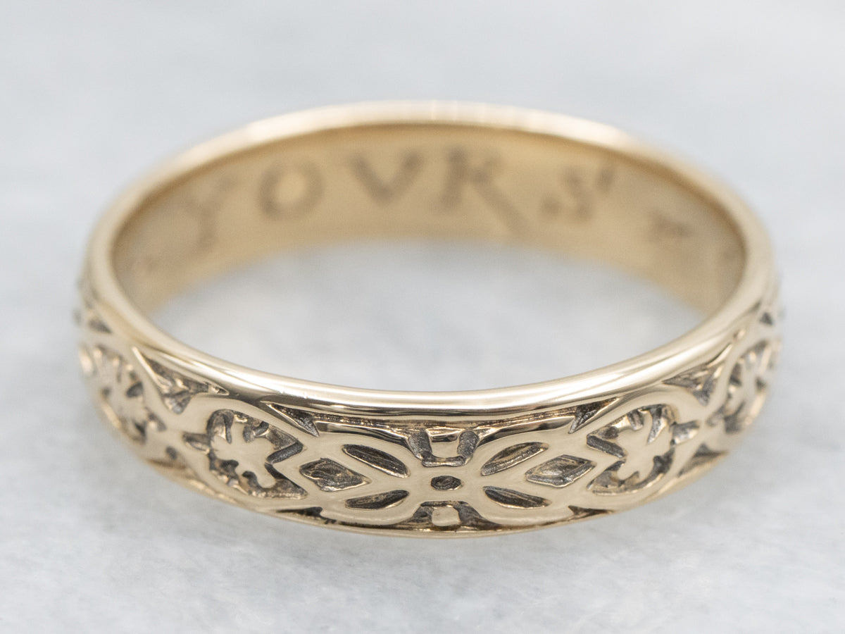 Vintage Gold Ornate Patterned Band