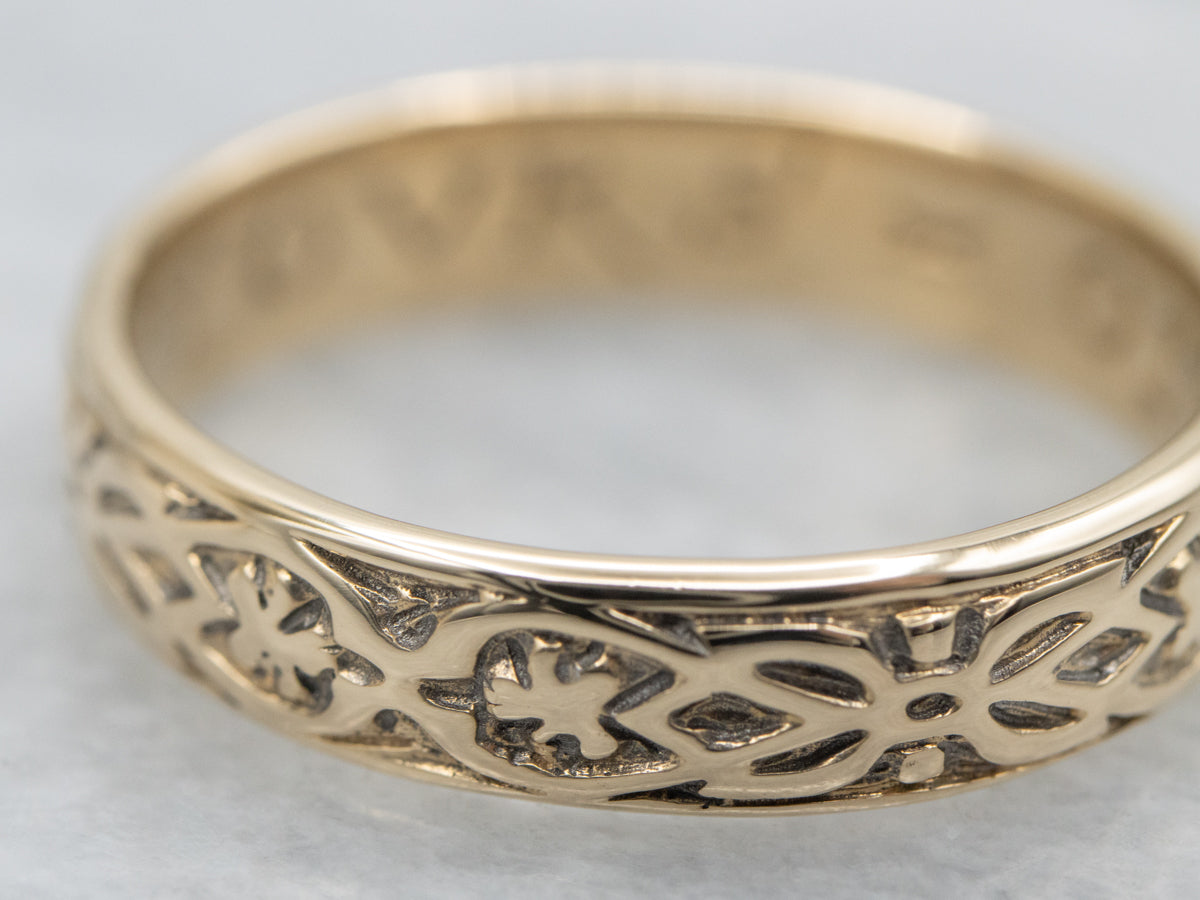 Vintage Gold Ornate Patterned Band