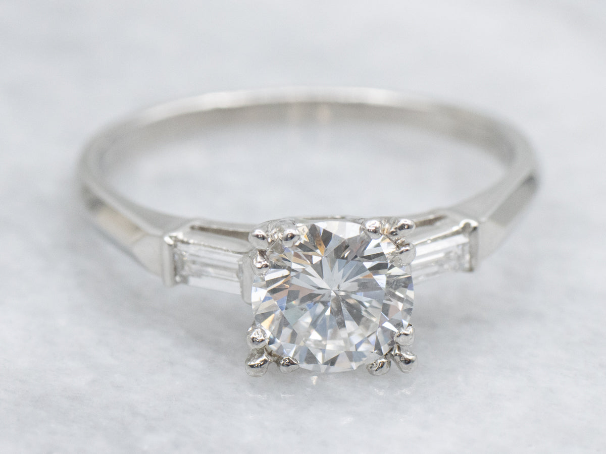 Vintage Platinum and Diamond Engagement Ring