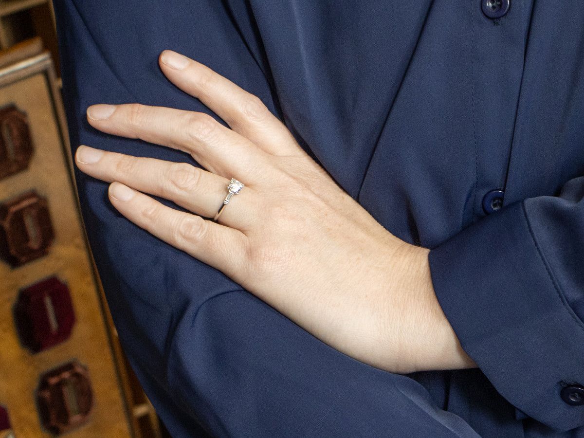 Vintage Platinum and Diamond Engagement Ring