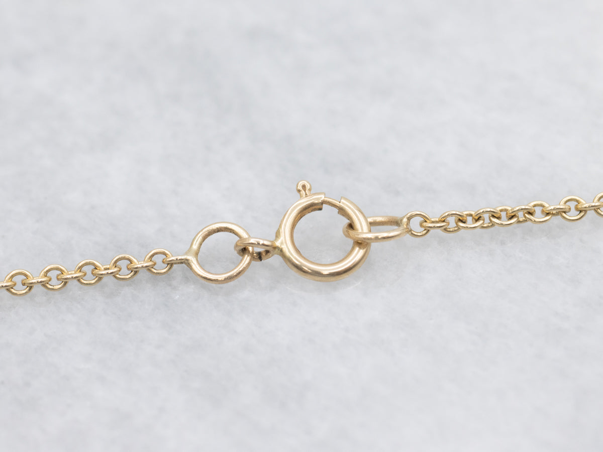 Beaded Pearl Rolo Station Necklace