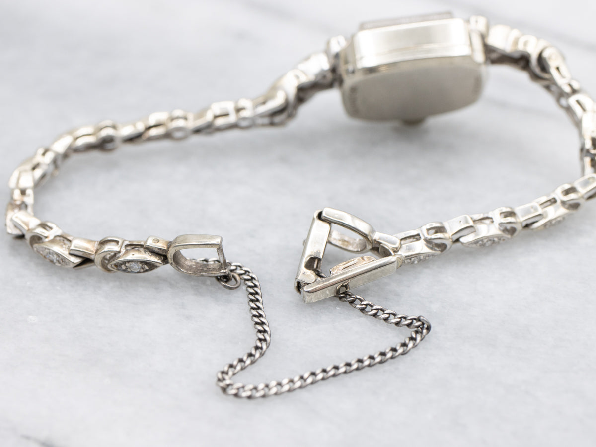 Vintage Gold and Diamond Ladies Hamilton Wrist Watch