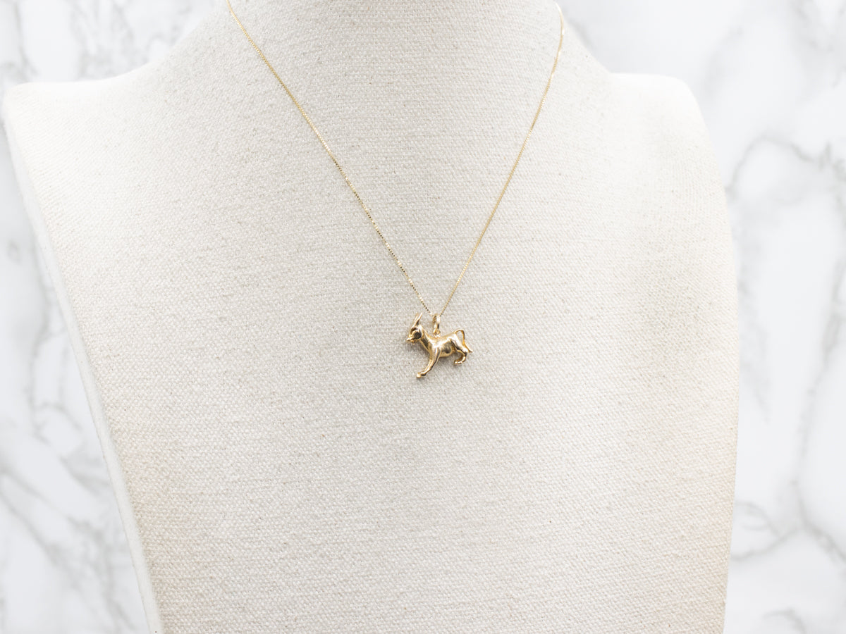 Yellow Gold Donkey Charm Pendant