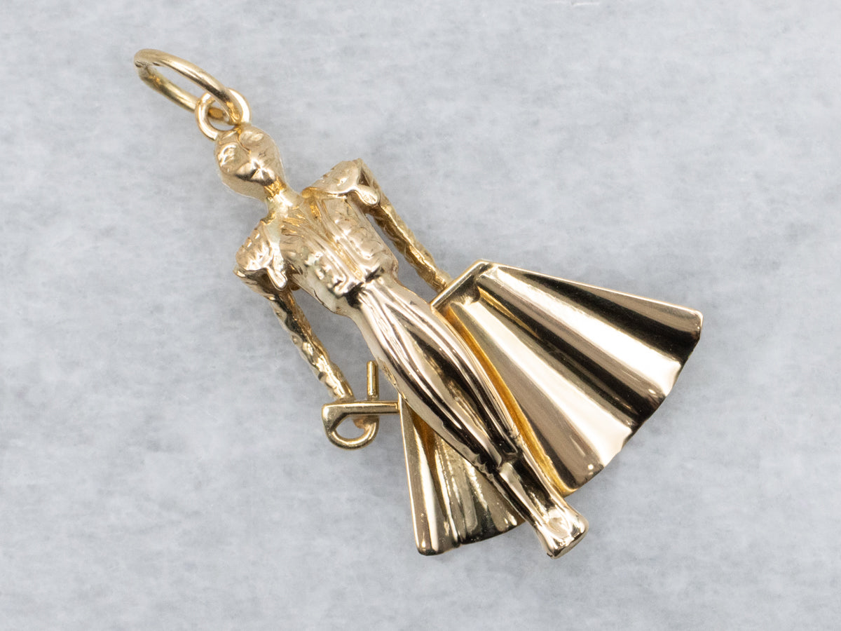 Vintage 18-Karat Gold Matador Charm Pendant