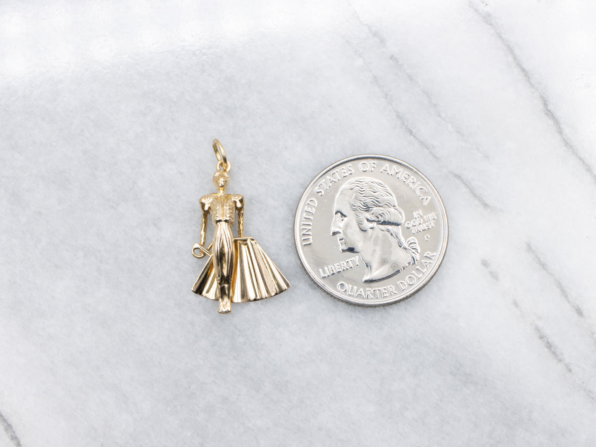 Vintage 18-Karat Gold Matador Charm Pendant