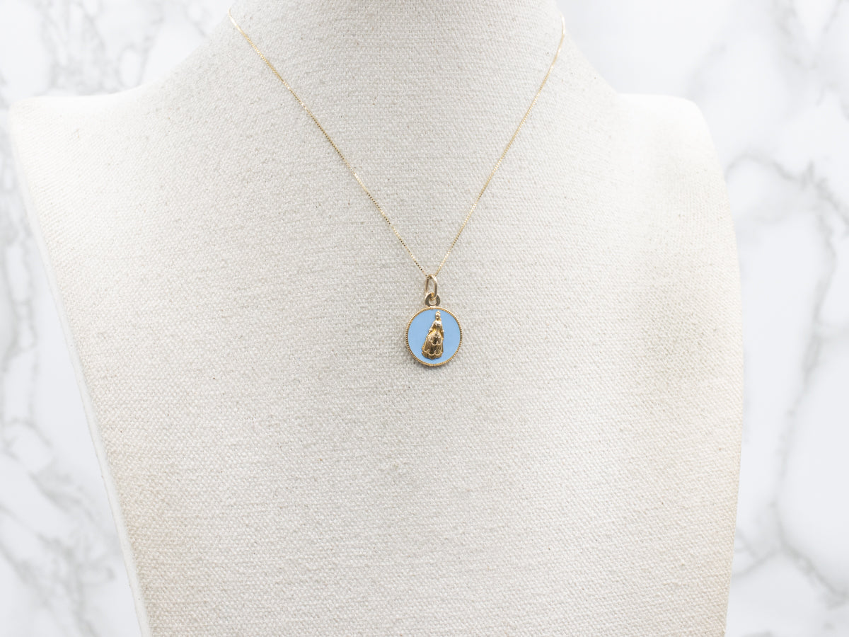 The National Society of the Colonial Dames of America Enamel and Gold Pendant