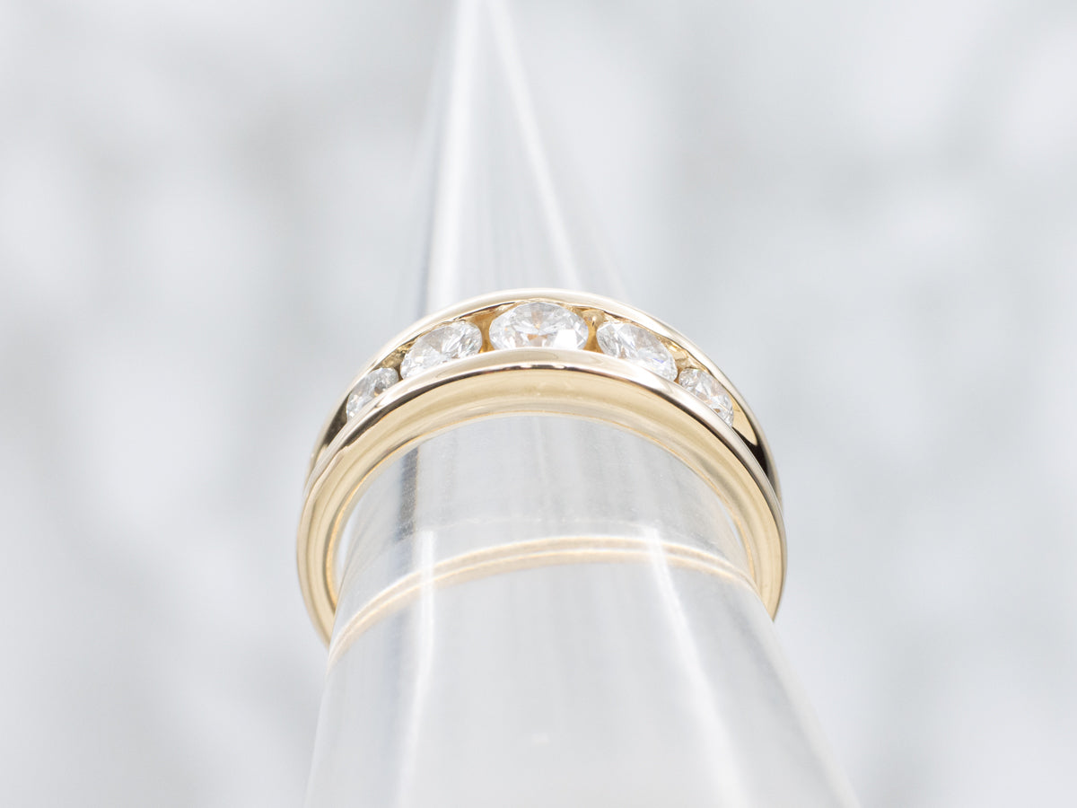 Graduated Channel-Set Diamond Band