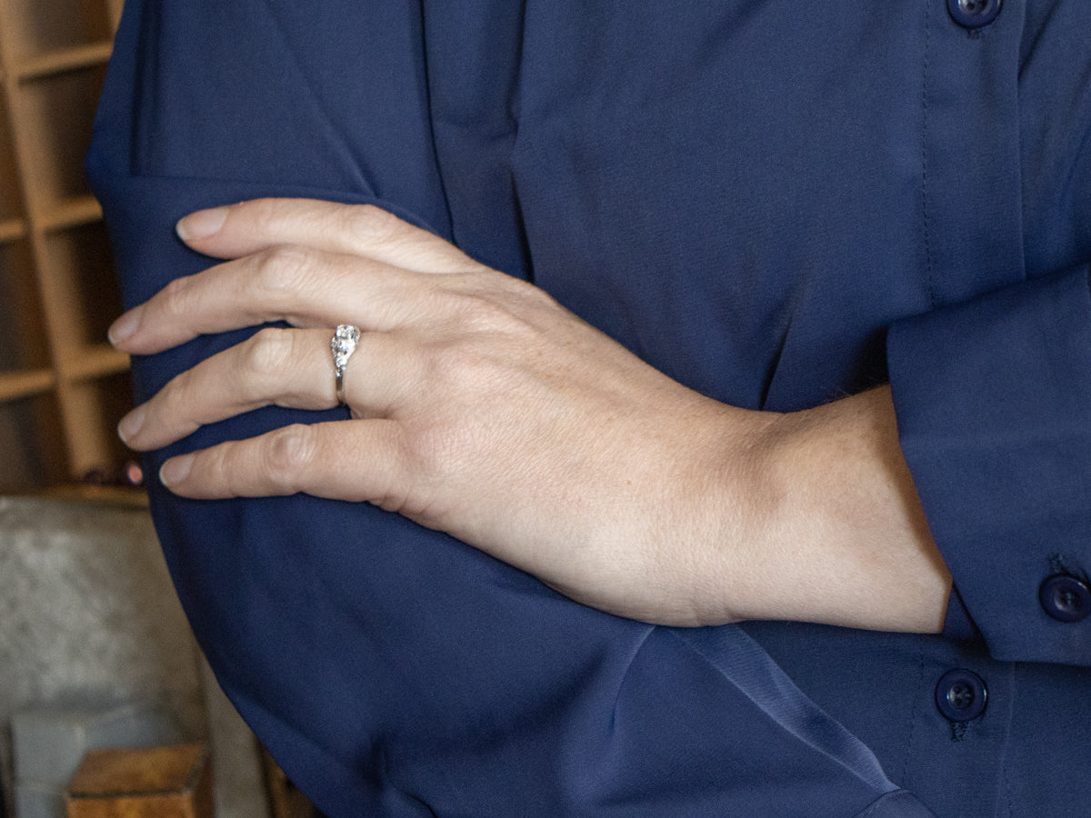 Art Deco Diamond Platinum Engagement Ring