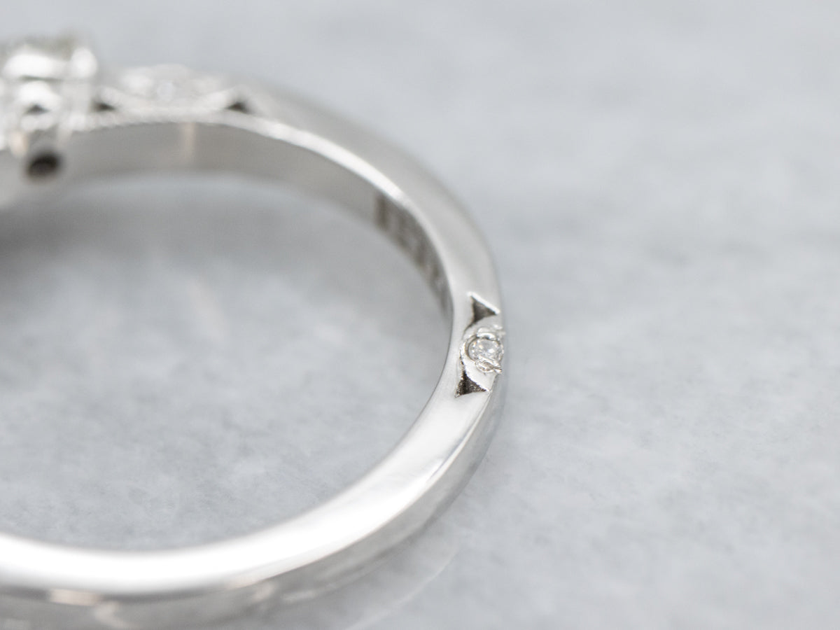 EGL Certified Diamond Platinum Engagement Ring