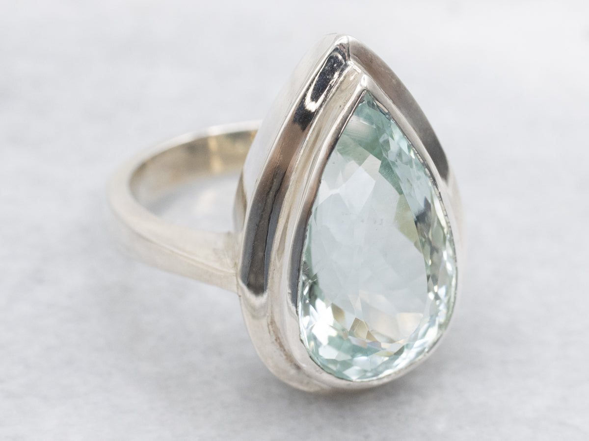Sterling Sterling Aquamarine Statement Ring