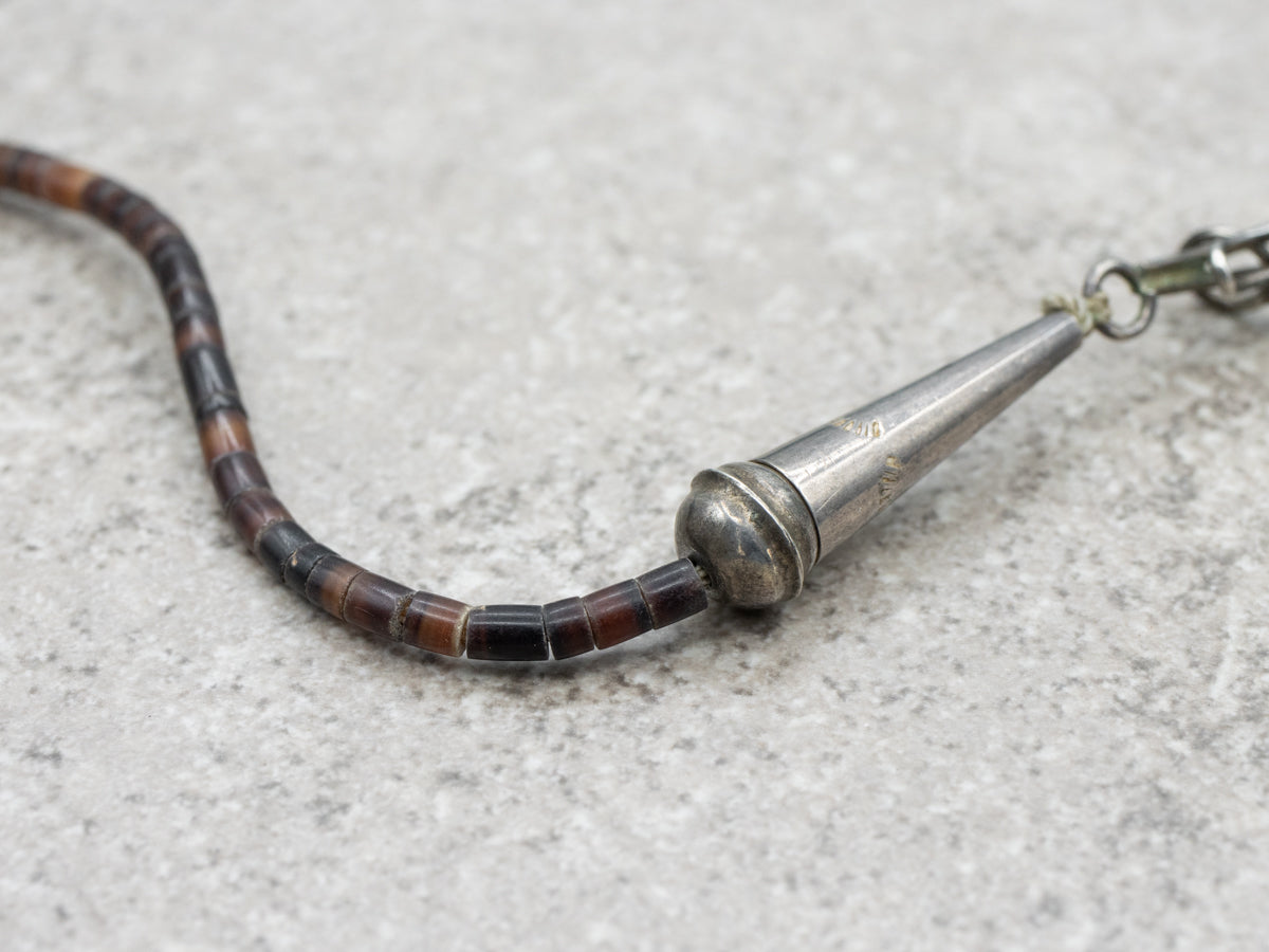 Sterling Silver Turquoise and Heishi Beaded Necklace