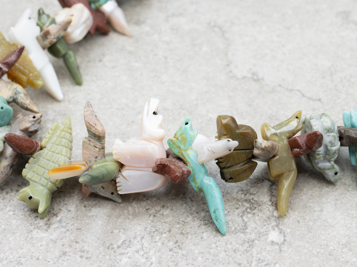 Rare Native American Totem Animal Beaded Necklace