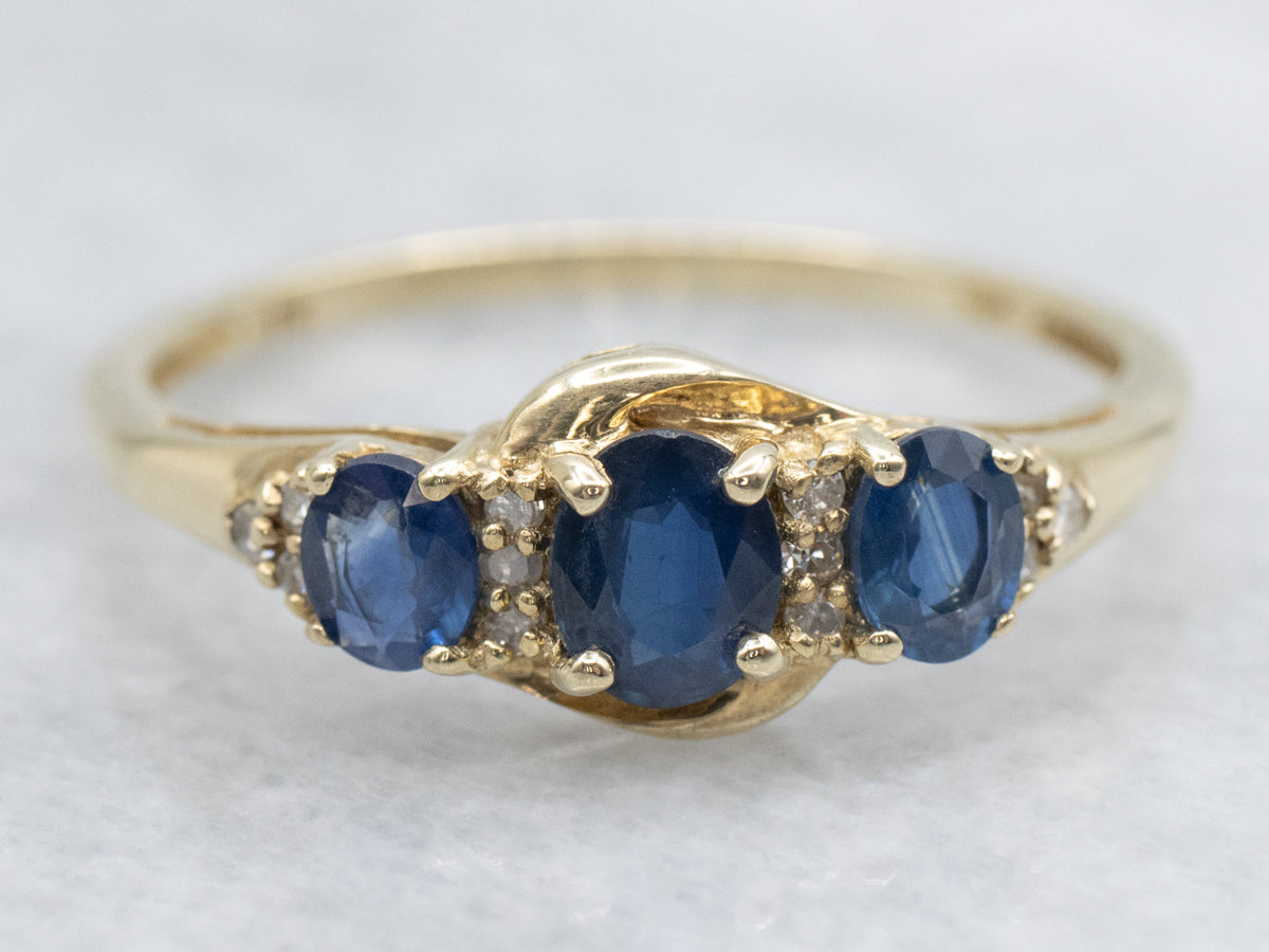 Sapphire and Diamond Multi-Stone Ring