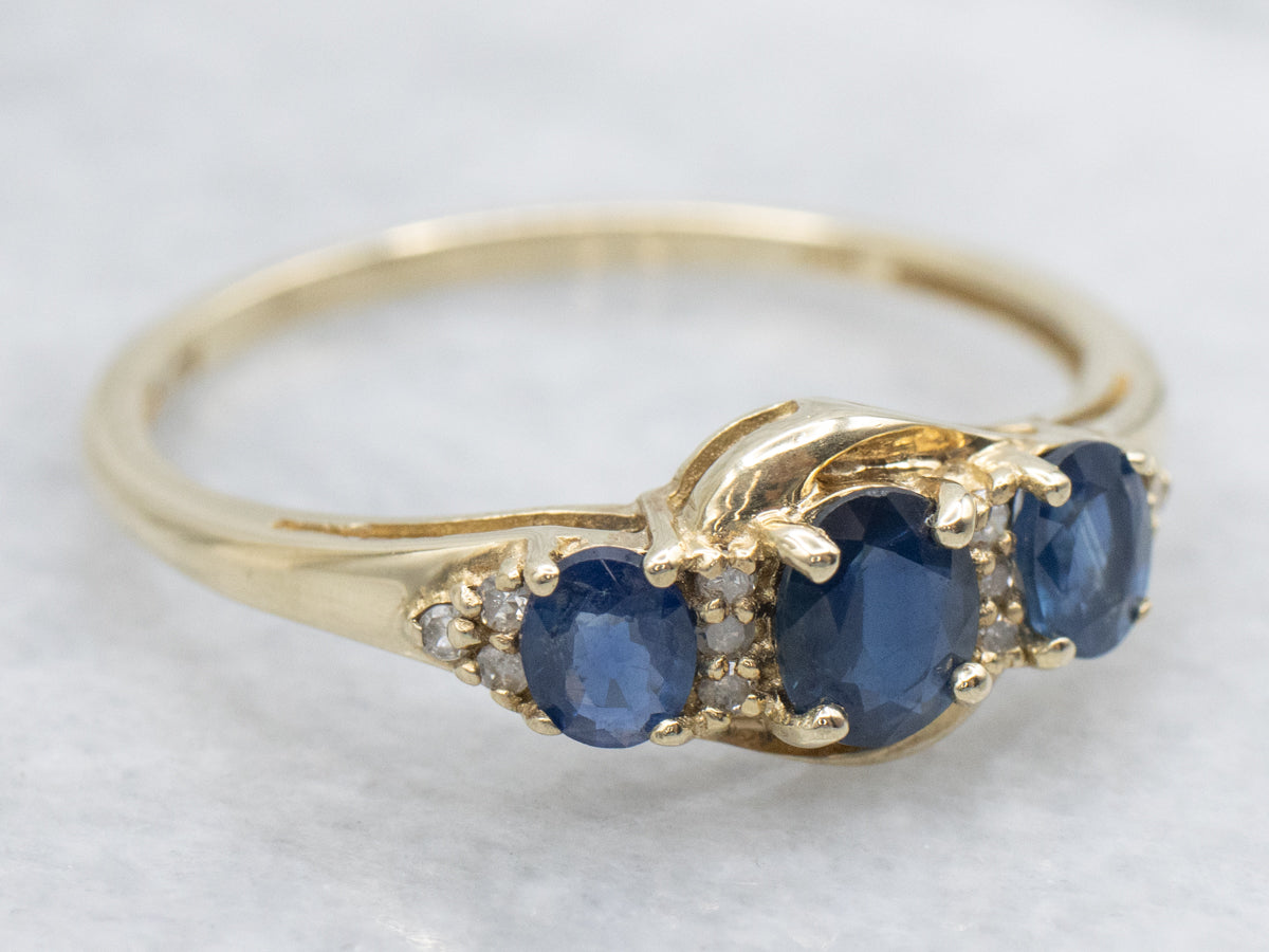 Sapphire and Diamond Multi-Stone Ring