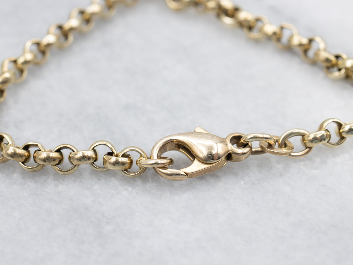 Yellow Gold Rolo-Link Bracelet