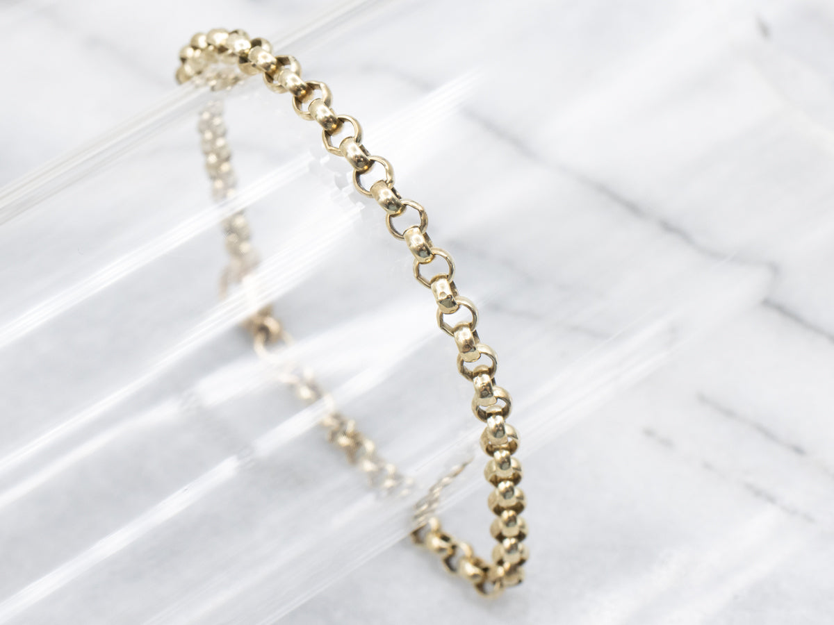 Yellow Gold Rolo-Link Bracelet