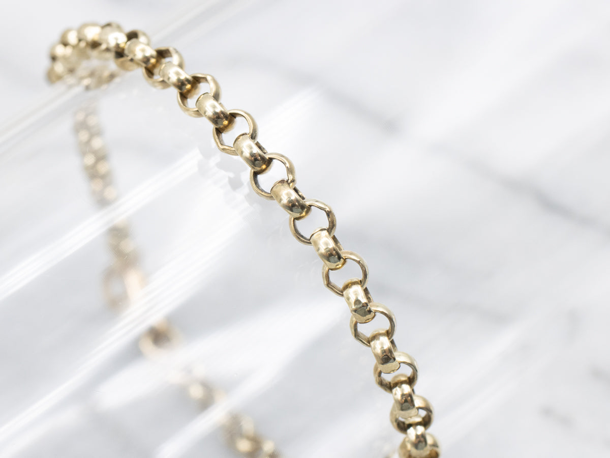 Yellow Gold Rolo-Link Bracelet