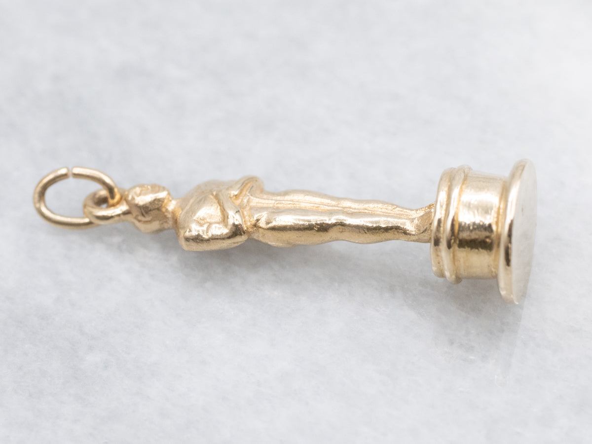 Vintage Gold Oscar Charm Pendant