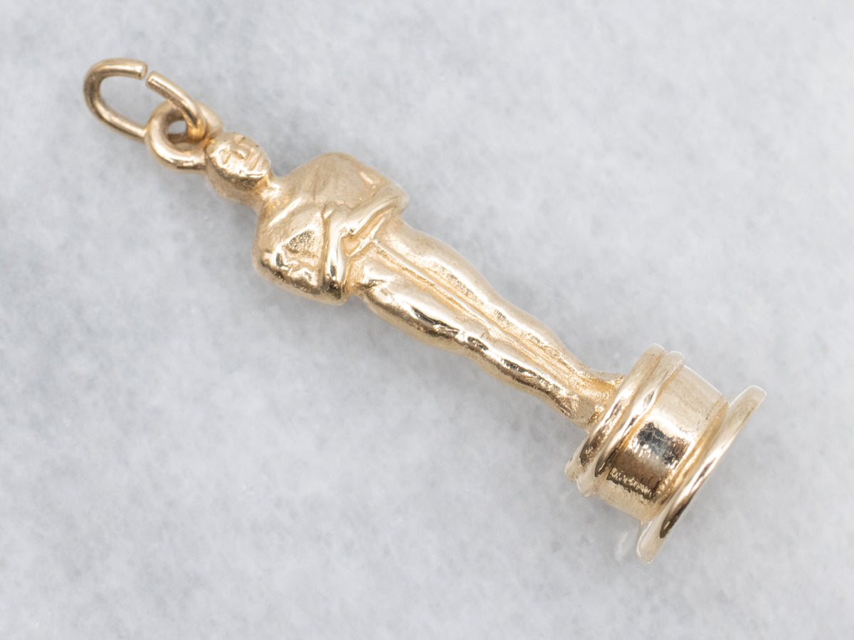 Vintage Gold Oscar Charm Pendant