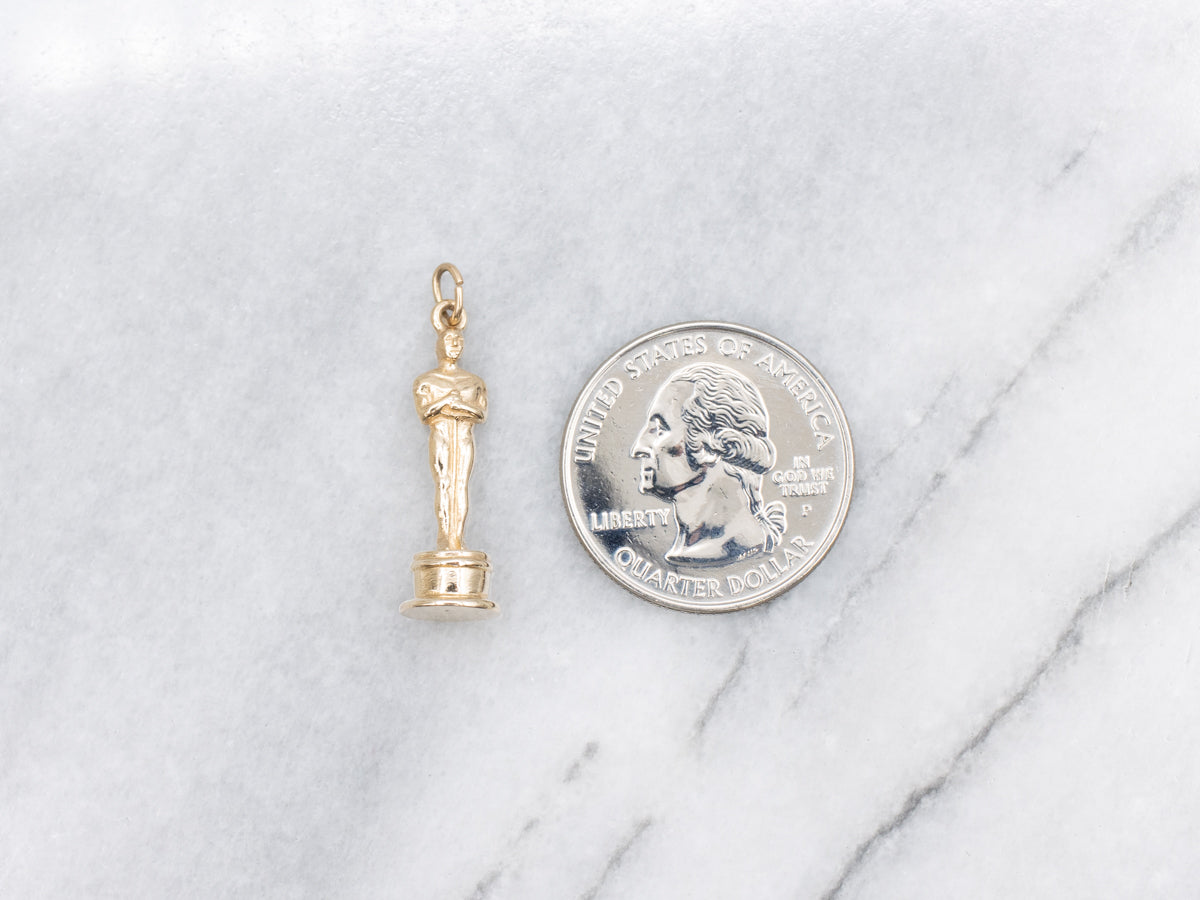 Vintage Gold Oscar Charm Pendant