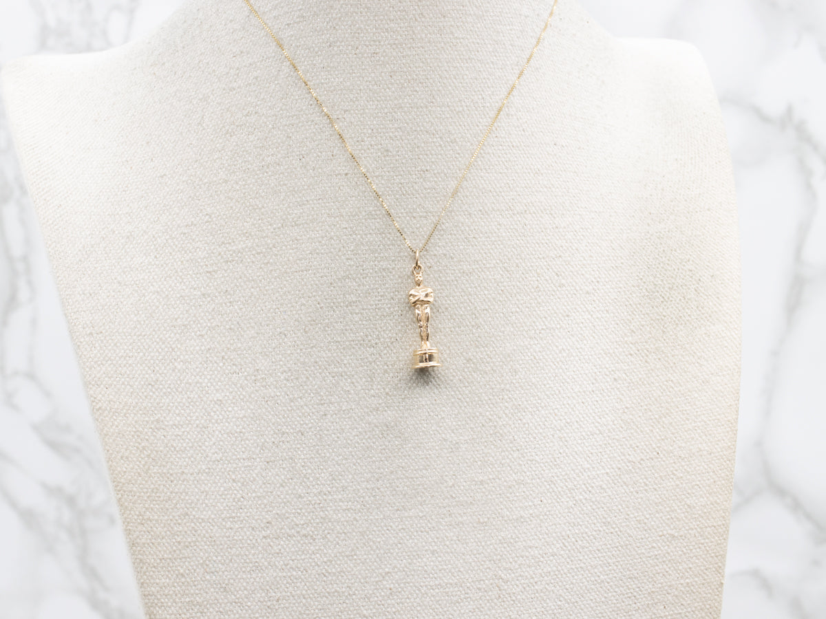 Vintage Gold Oscar Charm Pendant