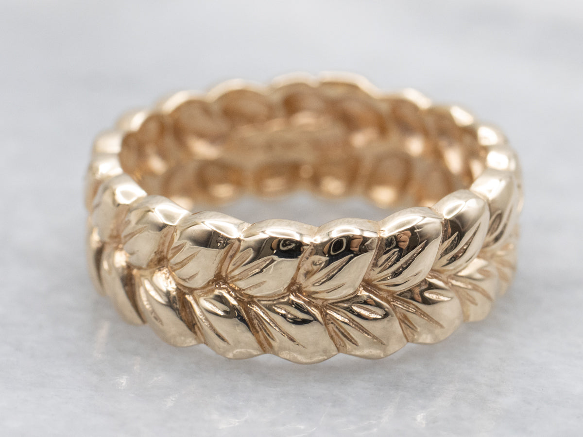 Braided Gold Botanical Band