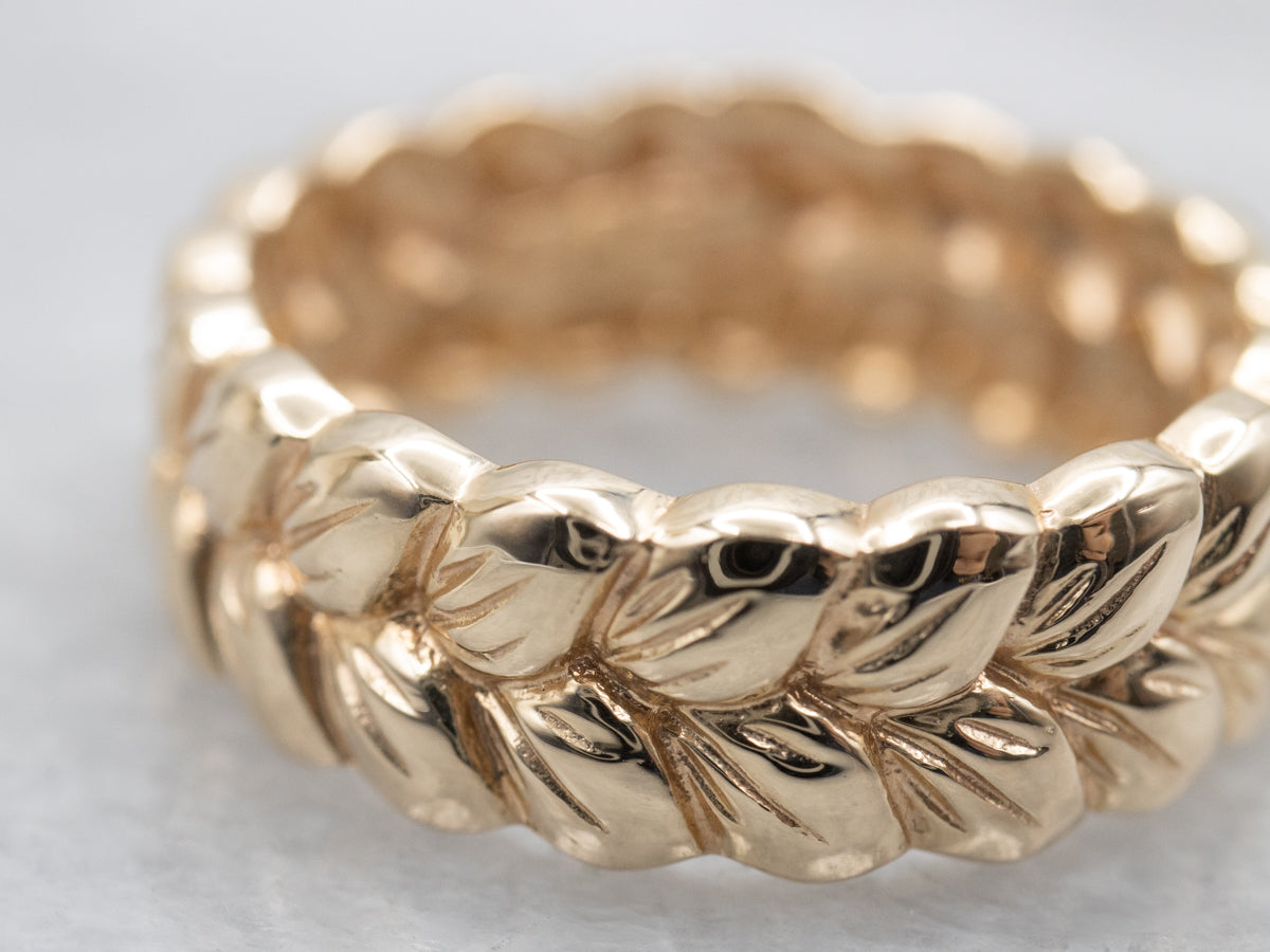 Braided Gold Botanical Band