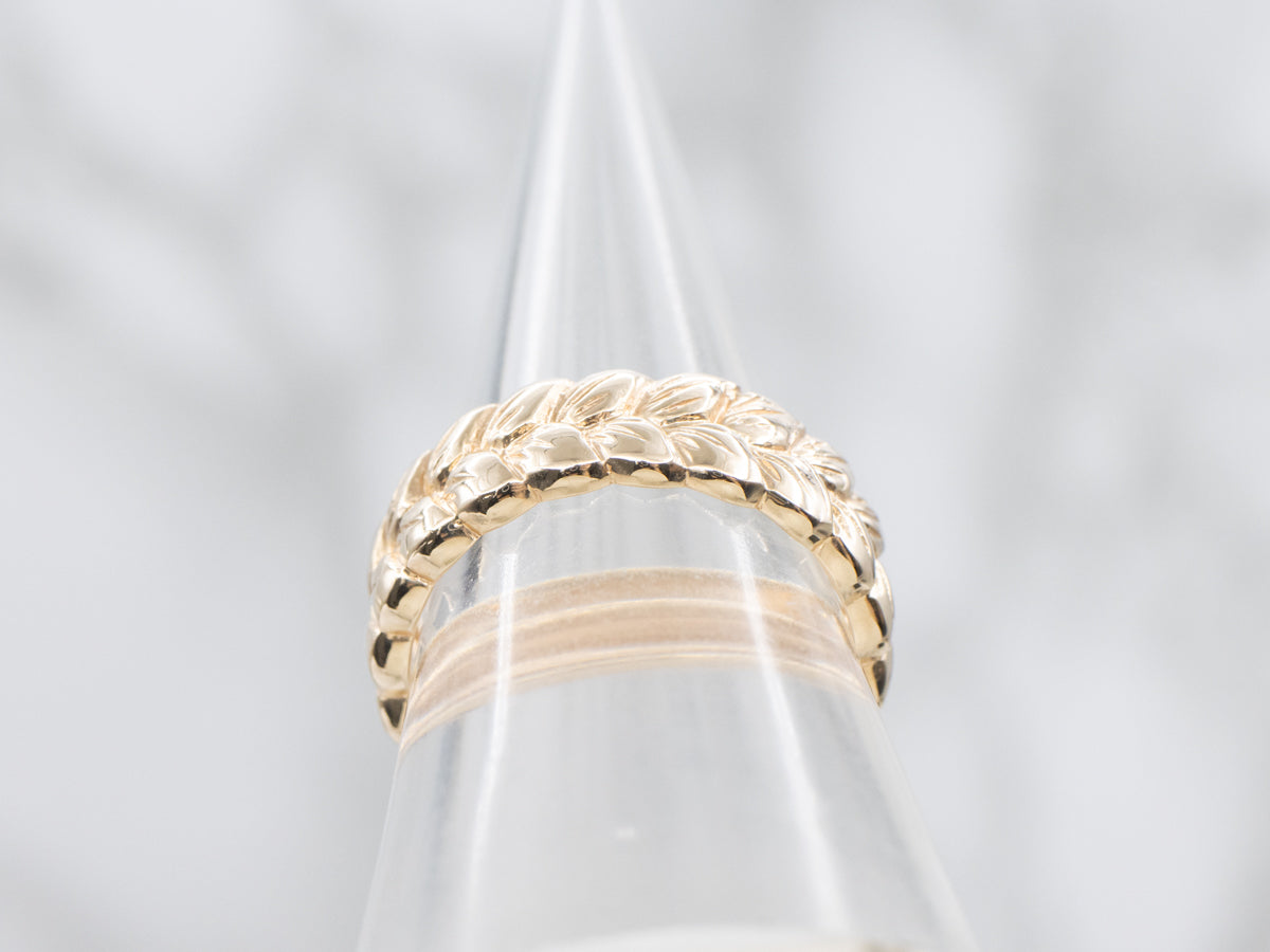 Braided Gold Botanical Band