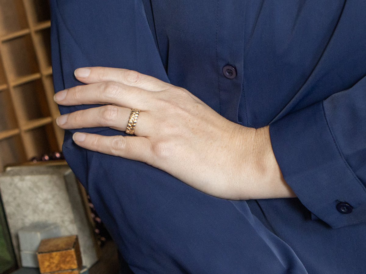 Braided Gold Botanical Band