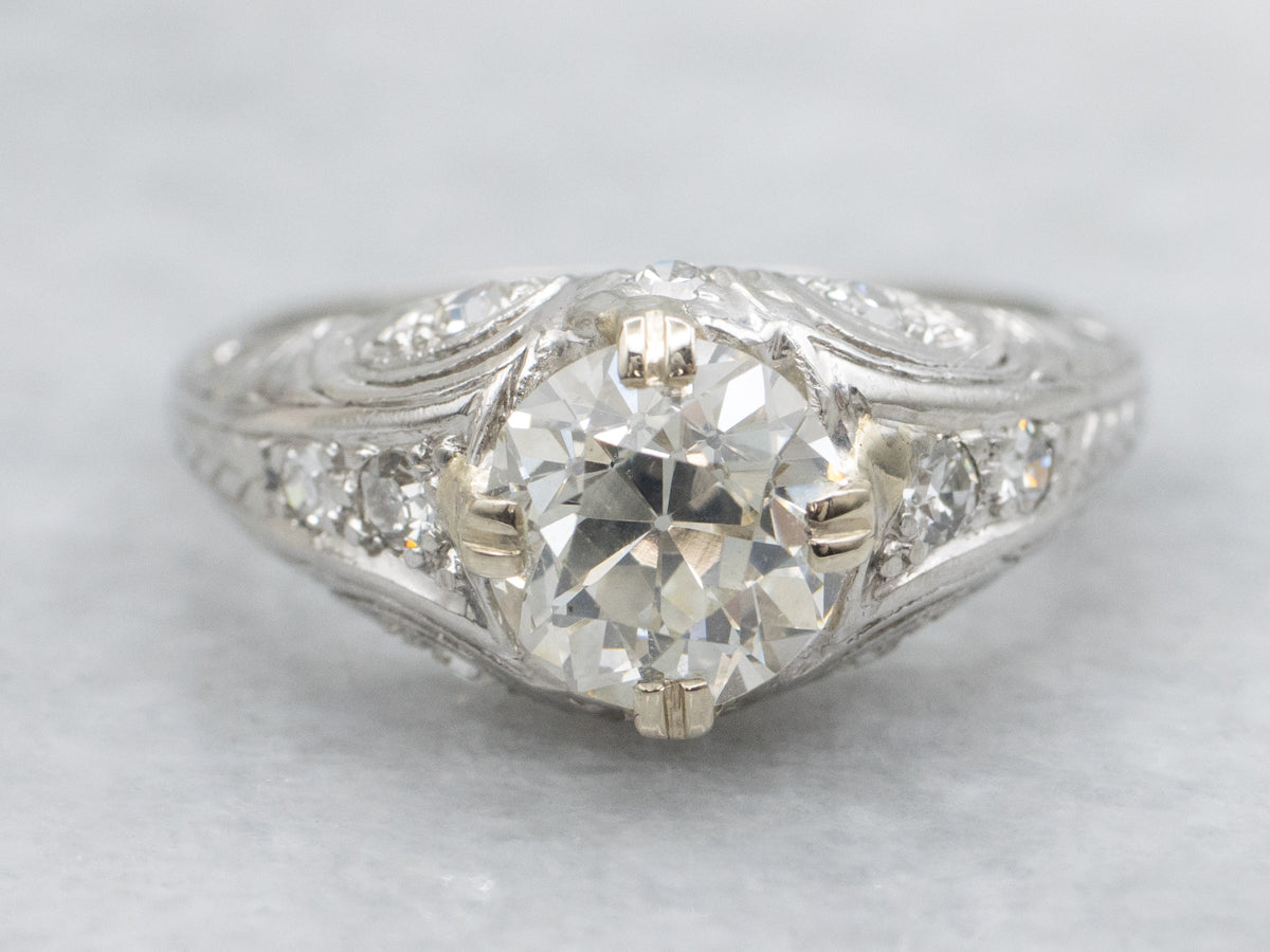 Edwardian Old European Cut Diamond Engagement Ring
