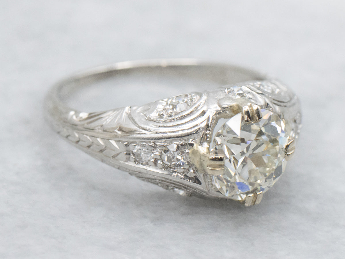 Edwardian Old European Cut Diamond Engagement Ring